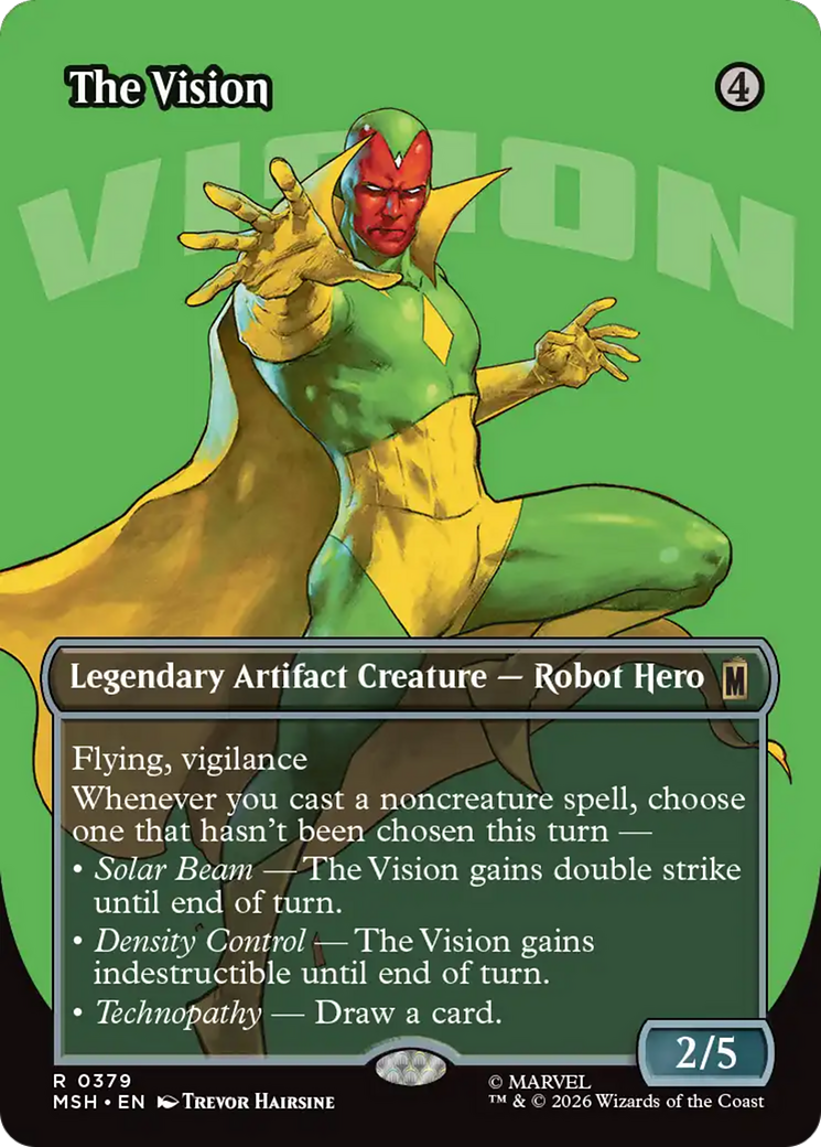 The Vision (Borderless) [Marvel Super Heroes] | Cards and Coasters CA