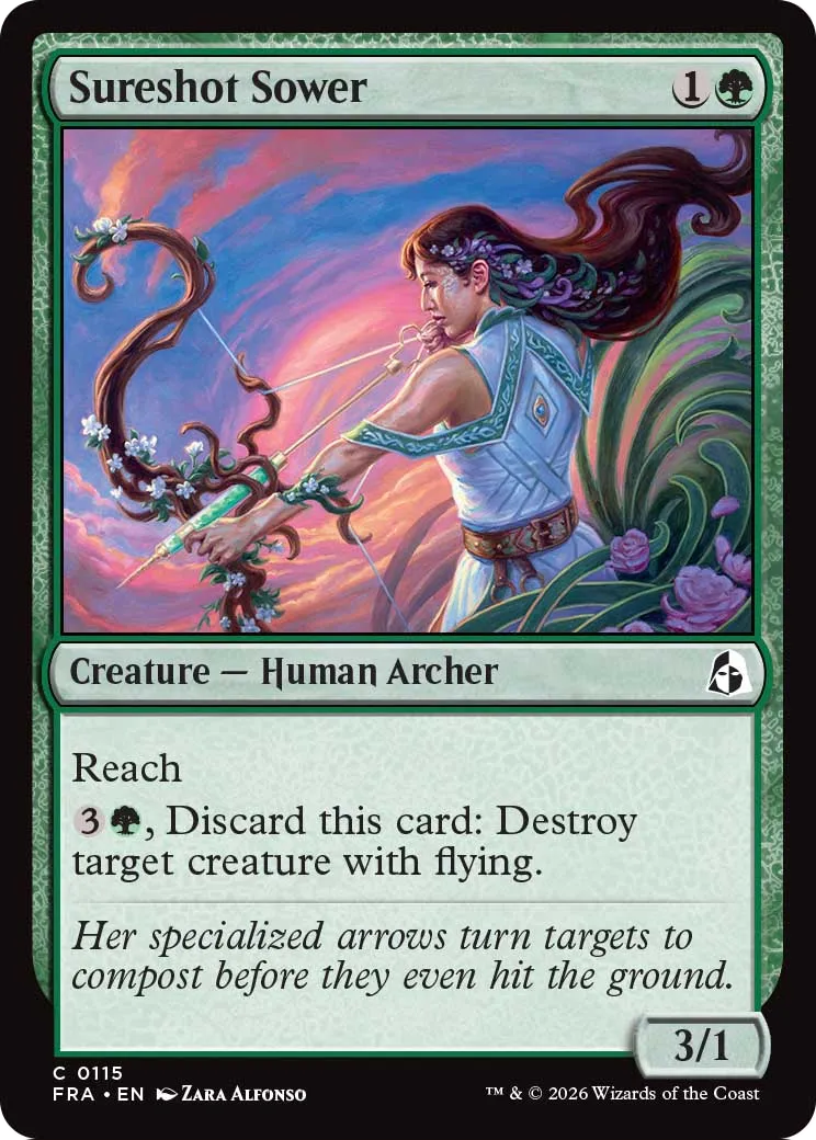 Sureshot Sower [Reality Fracture] | Cards and Coasters CA