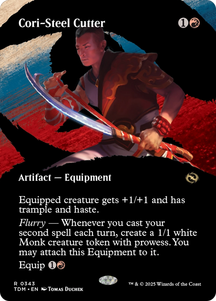 Cori-Steel Cutter (Borderless) [Tarkir: Dragonstorm] | Cards and Coasters CA
