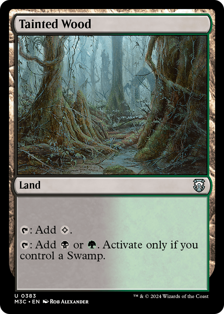 Tainted Wood (Ripple Foil) [Modern Horizons 3 Commander] | Cards and Coasters CA