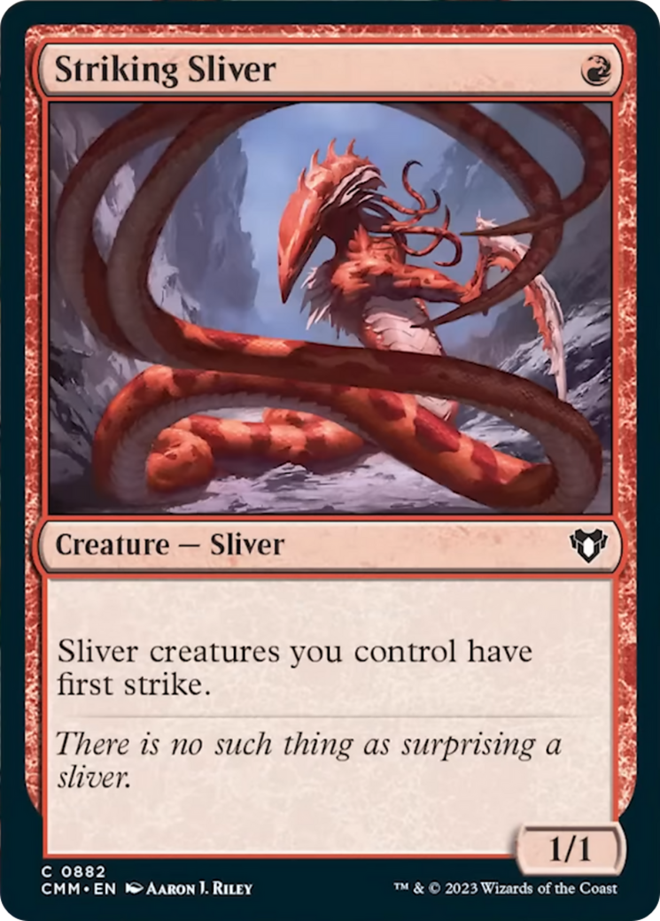 Striking Sliver [Commander Masters] | Cards and Coasters CA