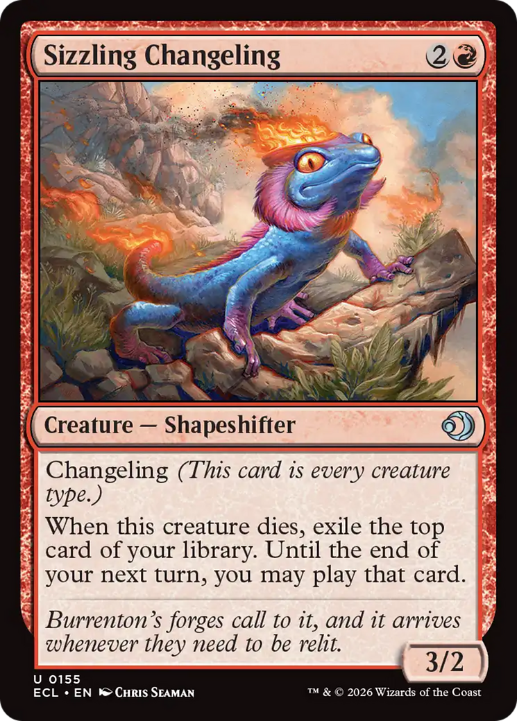 Sizzling Changeling [Lorwyn Eclipsed] | Cards and Coasters CA