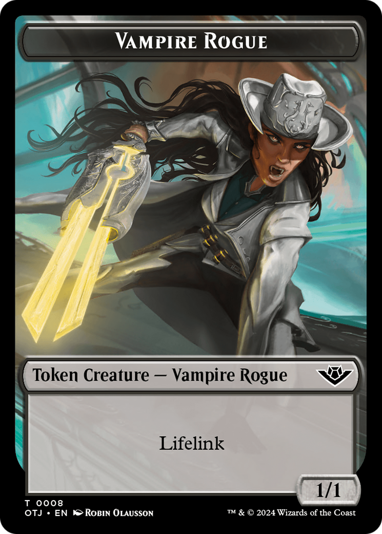 Vampire Rogue Token [Outlaws of Thunder Junction Tokens] | Cards and Coasters CA