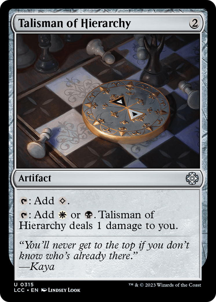 Talisman of Hierarchy [The Lost Caverns of Ixalan Commander] | Cards and Coasters CA