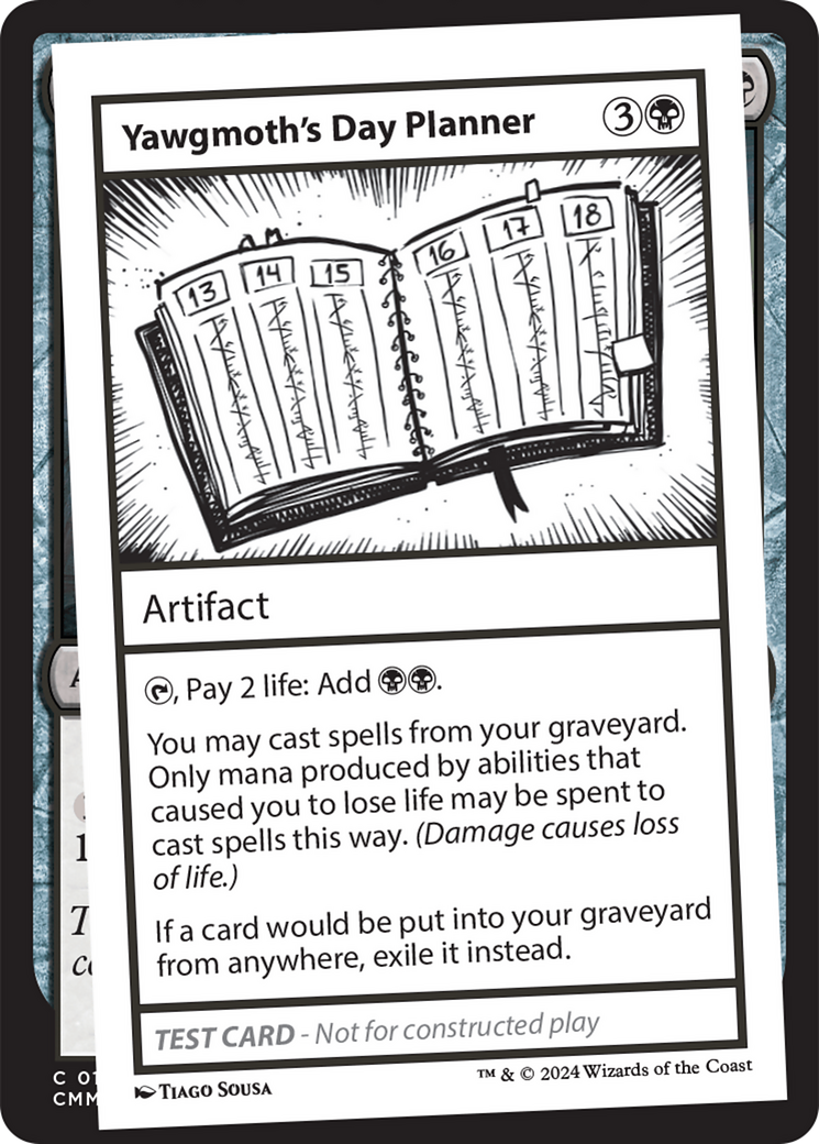 Yawgmoth's Day Planner [Mystery Booster 2 Playtest Cards] | Cards and Coasters CA