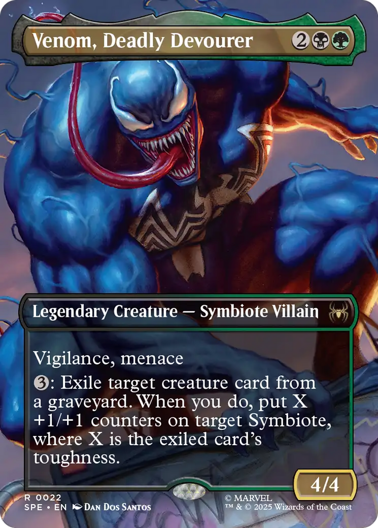 Venom, Deadly Devourer (Borderless) [Marvel's Spider-Man: Eternal-Legal] | Cards and Coasters CA