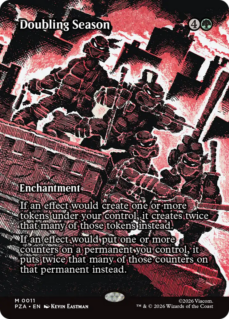 Doubling Season (Borderless) [Teenage Mutant Ninja Turtles Eternal-Legal] | Cards and Coasters CA