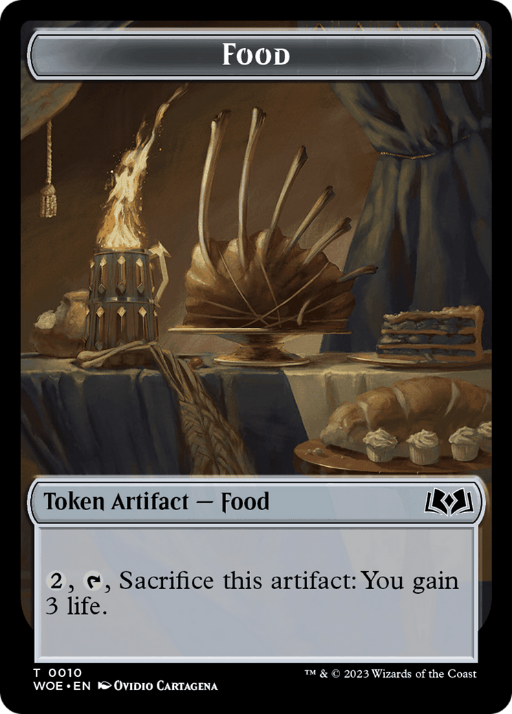 Faerie // Food (0010) Double-Sided Token [Wilds of Eldraine Tokens] | Cards and Coasters CA