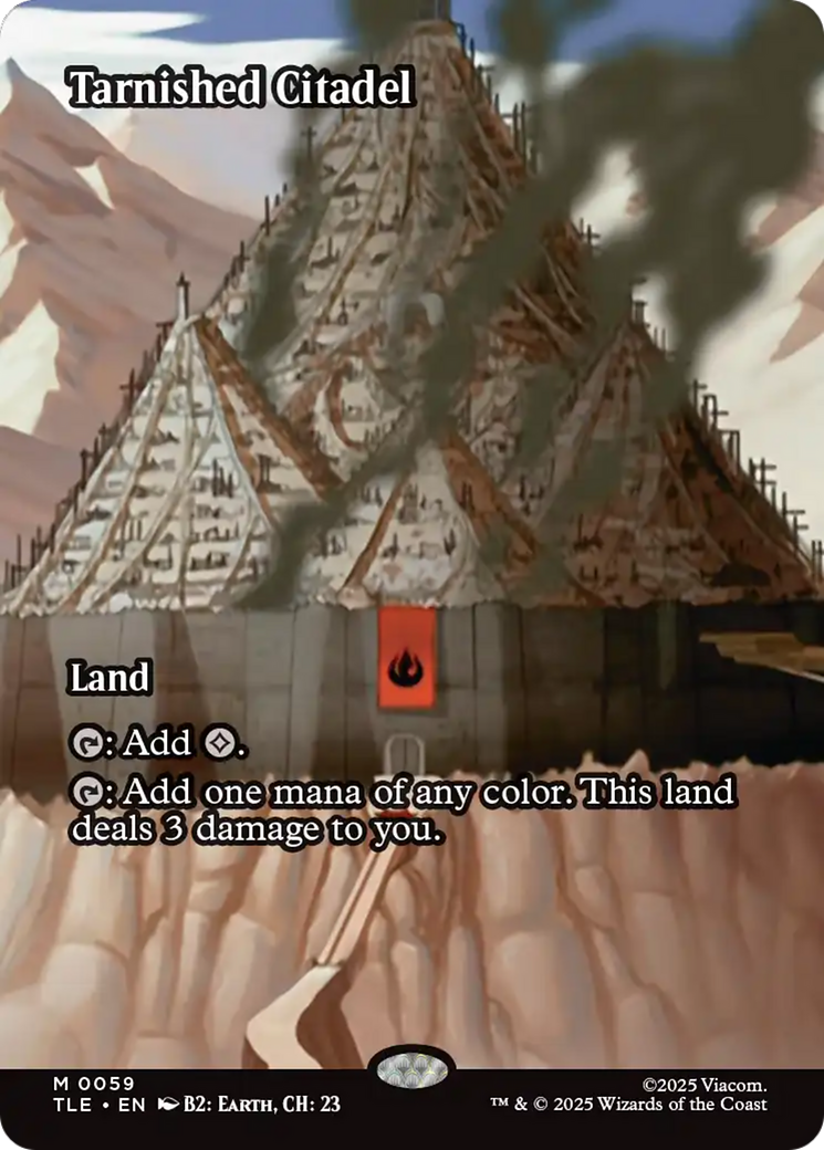 Tarnished Citadel (Borderless) [Avatar: The Last Airbender: Eternal-Legal] | Cards and Coasters CA