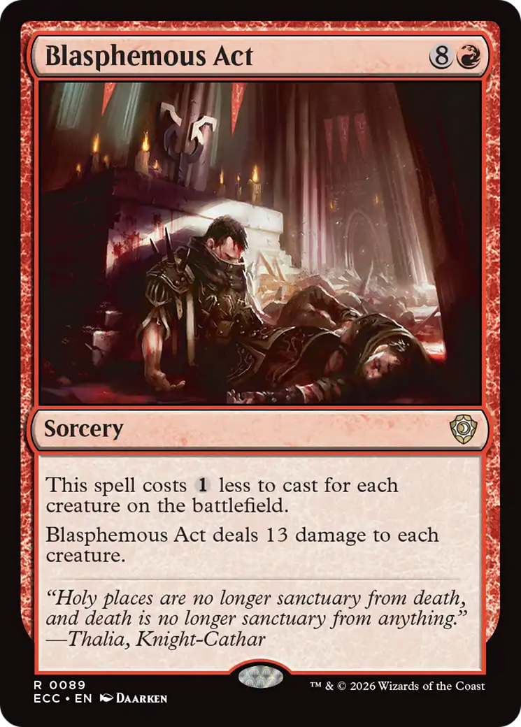 Blasphemous Act [Lorwyn Eclipsed Commander] | Cards and Coasters CA