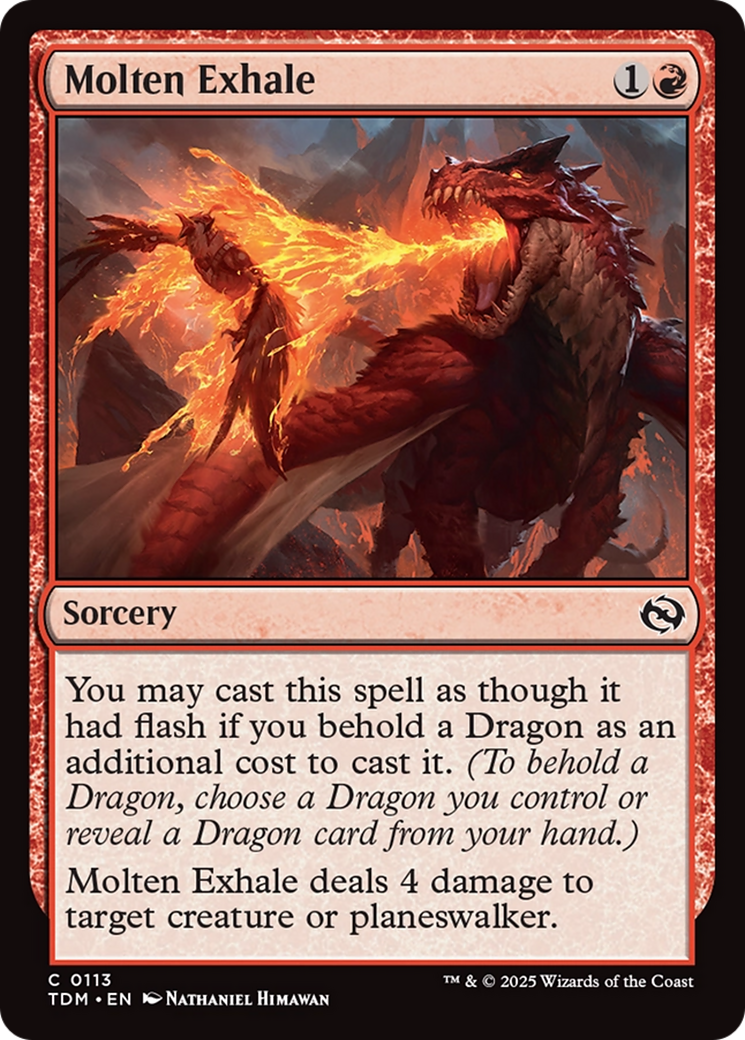 Molten Exhale [Tarkir: Dragonstorm] | Cards and Coasters CA