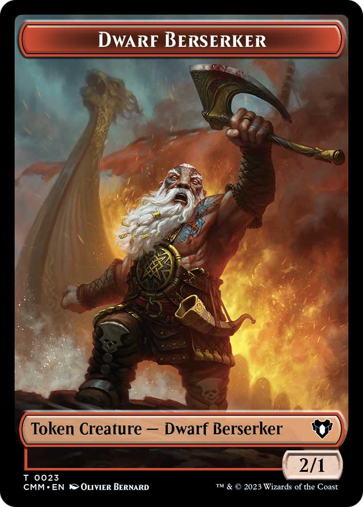 Dwarf Berserker Token [Commander Masters Tokens] | Cards and Coasters CA