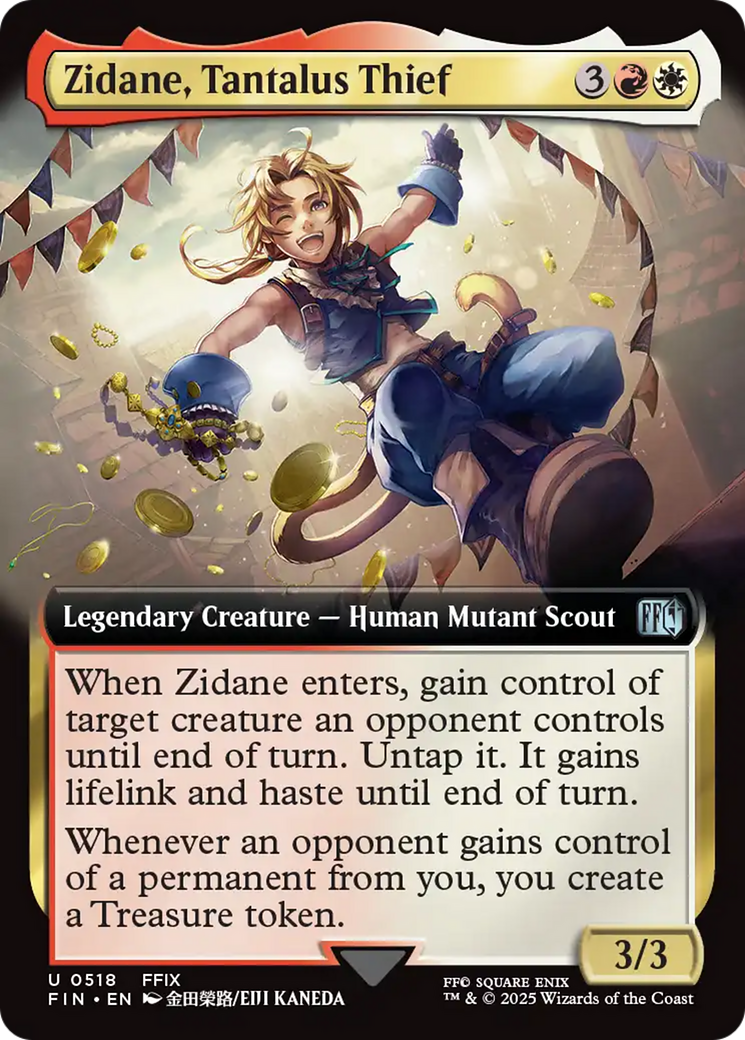 Zidane, Tantalus Thief (Extended Art) [FINAL FANTASY] | Cards and Coasters CA