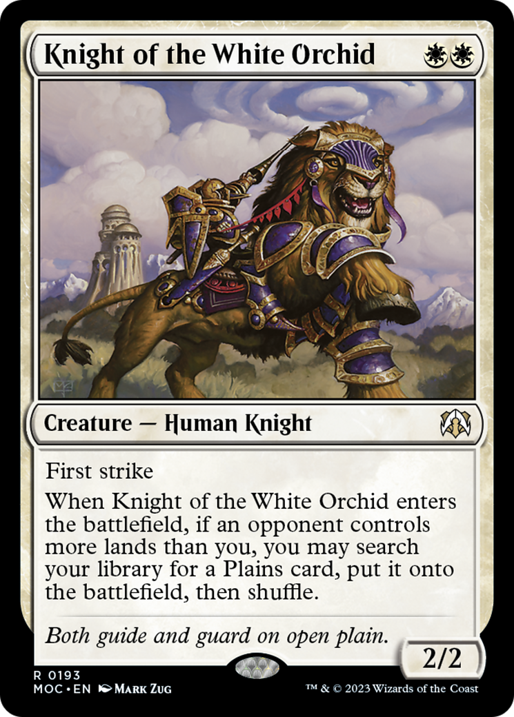 Knight of the White Orchid [March of the Machine Commander] | Cards and Coasters CA