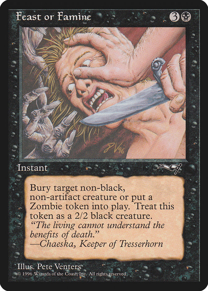 Feast or Famine (Face Pressed) [Alliances] | Cards and Coasters CA