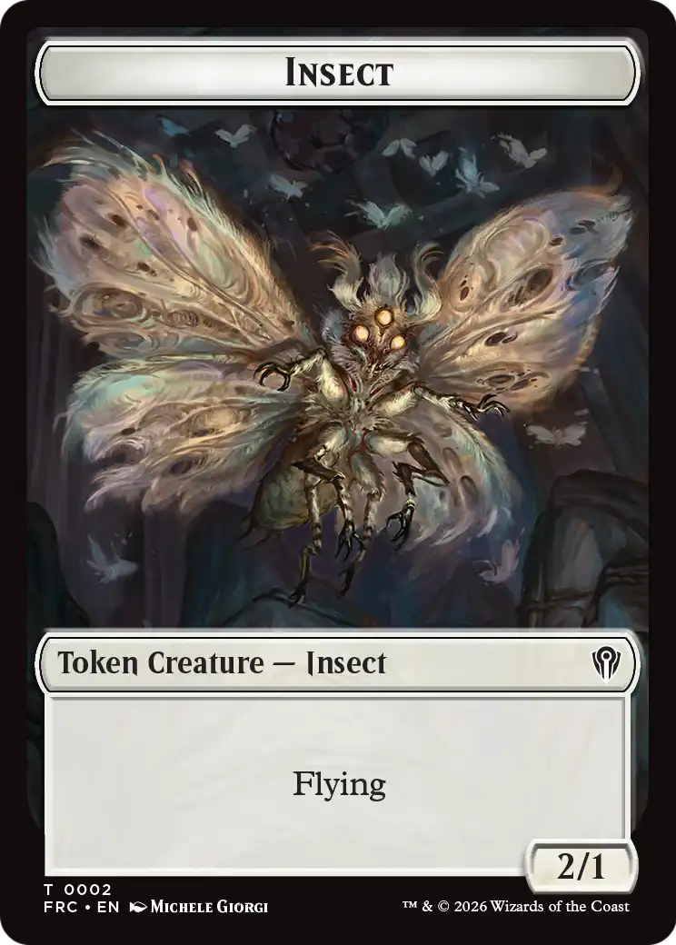 Insect // Rogue Double-Sided Token [Reality Fracture Commander Tokens] | Cards and Coasters CA