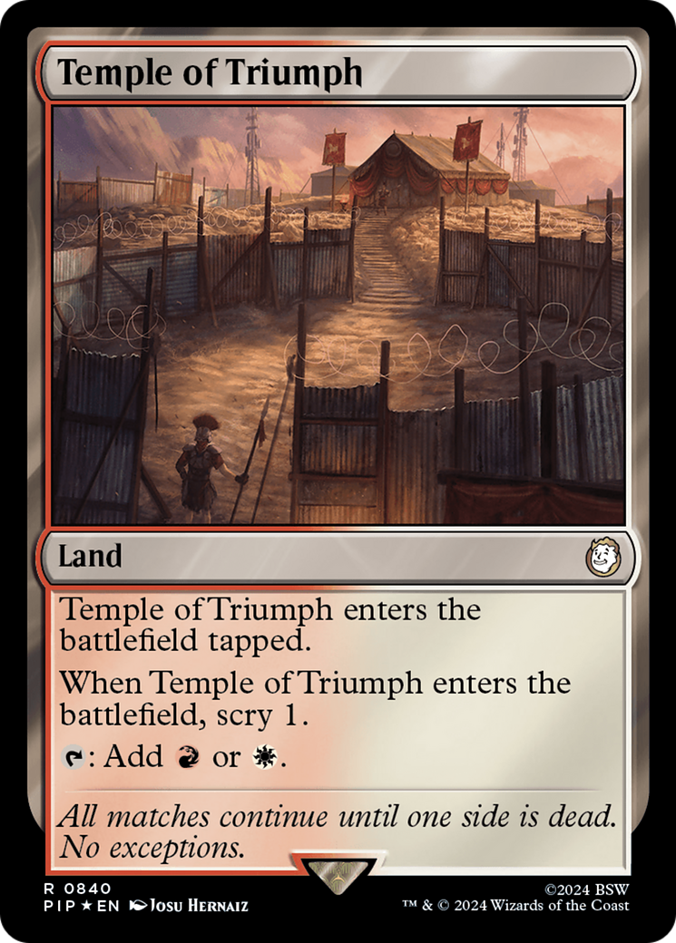 Temple of Triumph (Surge Foil) [Fallout] | Cards and Coasters CA