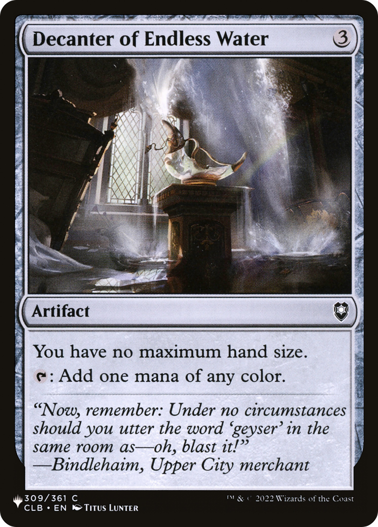 Decanter of Endless Water [The List] | Cards and Coasters CA