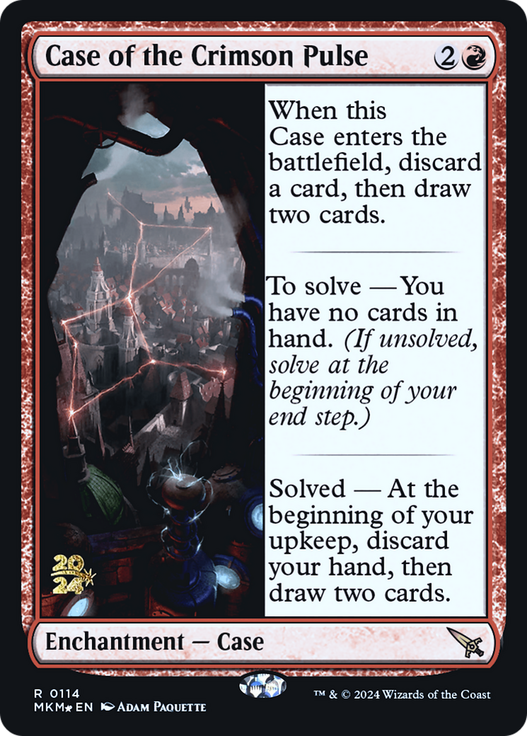 Case of the Crimson Pulse [Murders at Karlov Manor Prerelease Promos] | Cards and Coasters CA