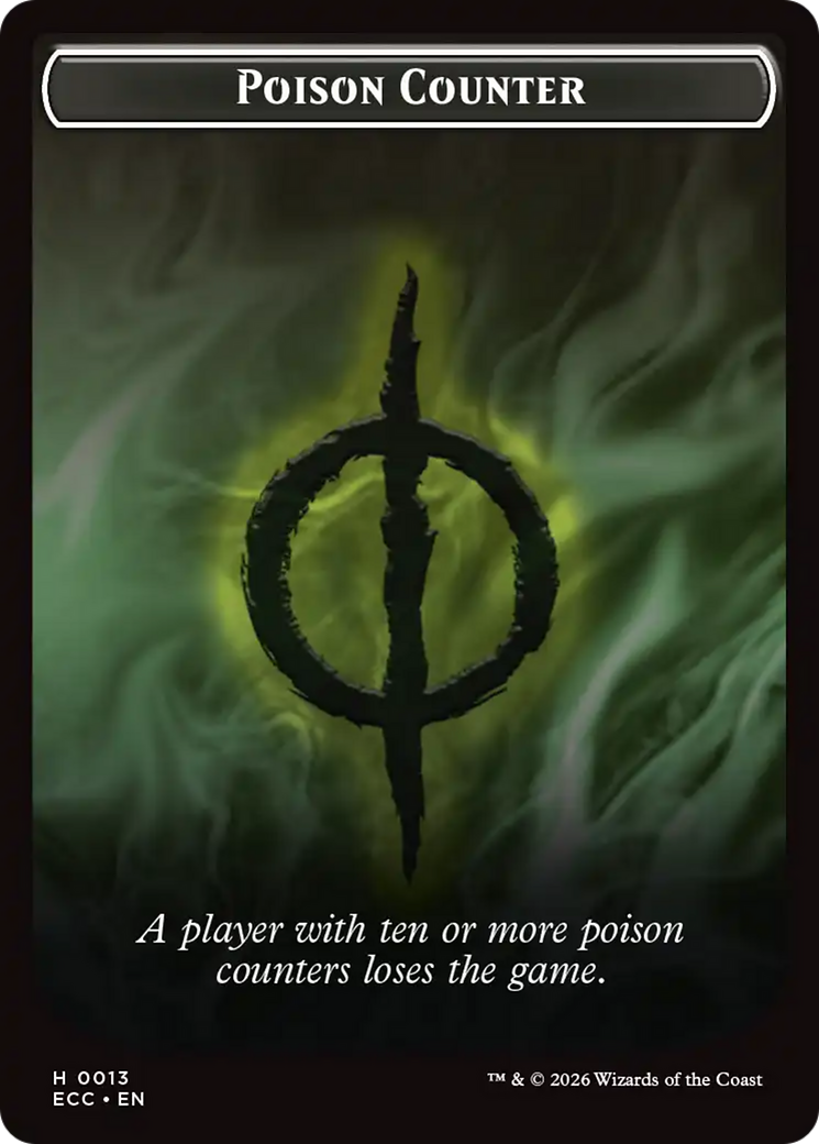 Saproling // Poison Counter Double-Sided Token [Lorwyn Eclipsed Tokens] | Cards and Coasters CA