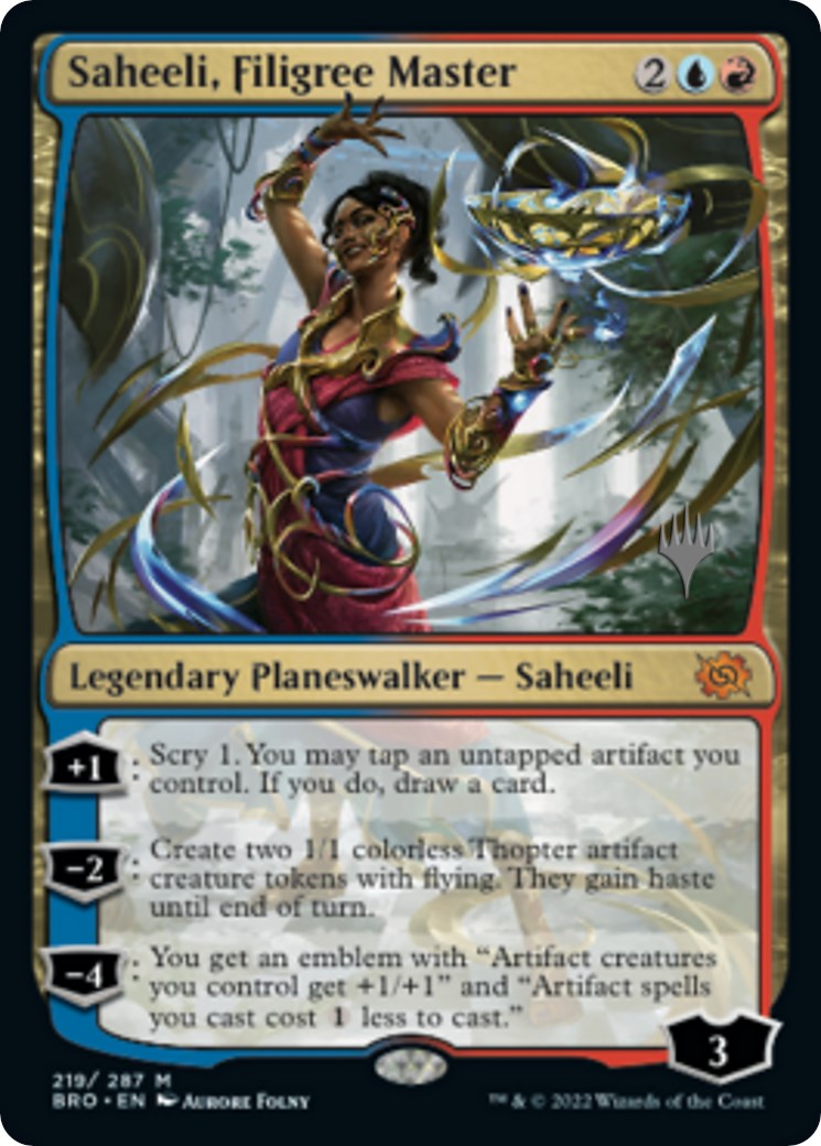 Saheeli, Filigree Master (Promo Pack) [The Brothers' War Promos] | Cards and Coasters CA