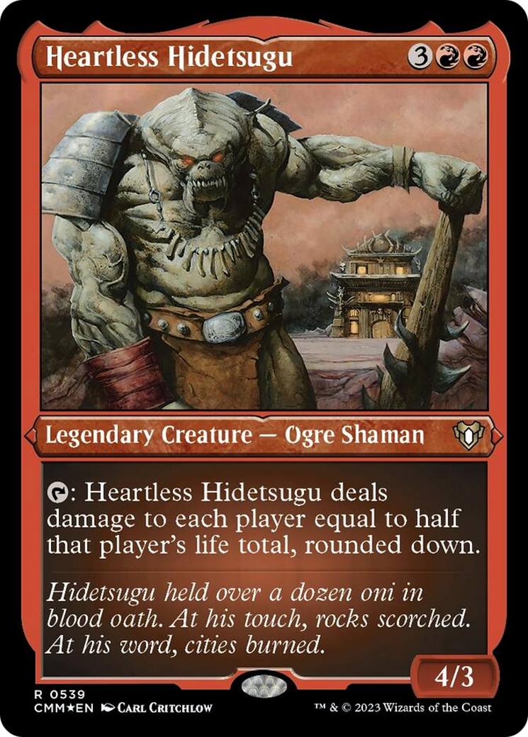 Heartless Hidetsugu (Foil Etched) [Commander Masters] | Cards and Coasters CA