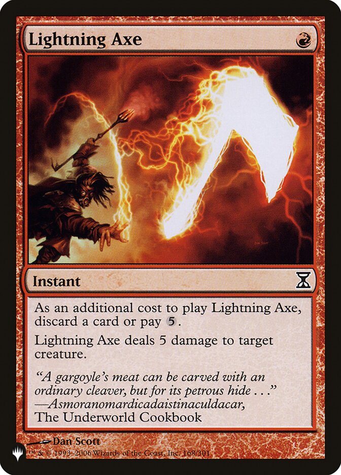 Lightning Axe [The List] | Cards and Coasters CA