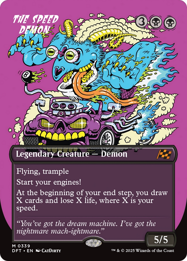 The Speed Demon (Borderless) [Aetherdrift] | Cards and Coasters CA