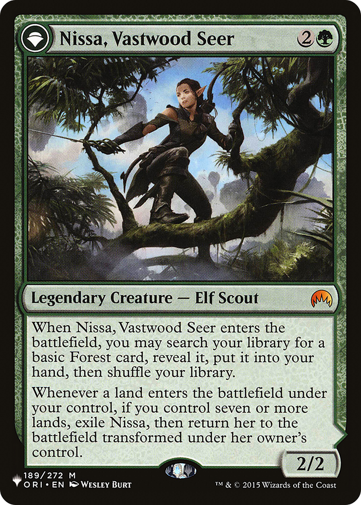 Nissa, Vastwood Seer // Nissa, Sage Animist [Secret Lair: From Cute to Brute] | Cards and Coasters CA