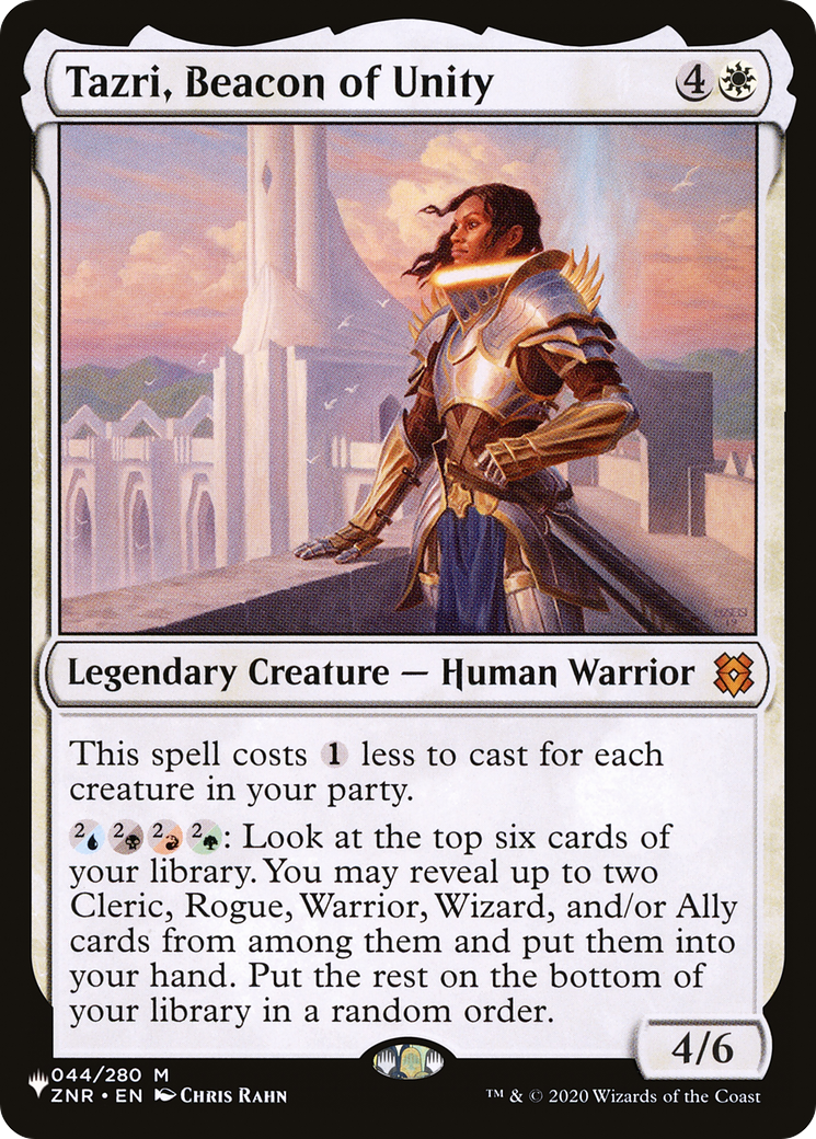 Tazri, Beacon of Unity (ZNR) [The List] | Cards and Coasters CA