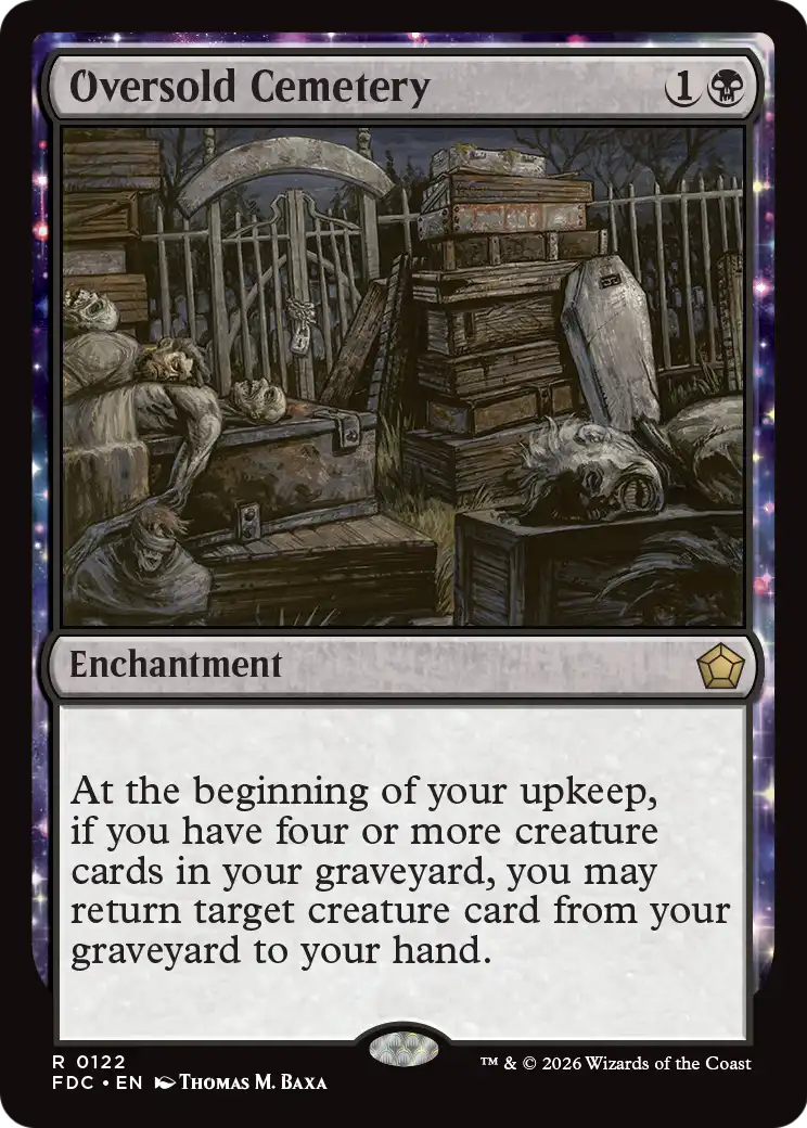 Oversold Cemetery [Foundations Commander] | Cards and Coasters CA