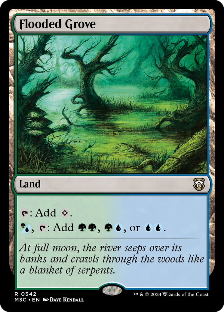 Flooded Grove (Ripple Foil) [Modern Horizons 3 Commander] | Cards and Coasters CA