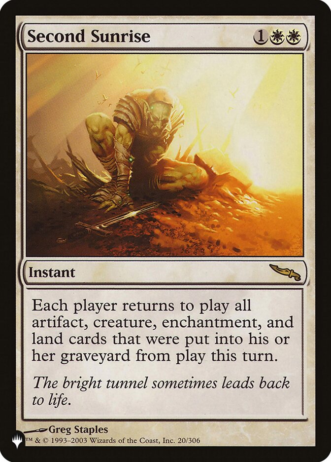 Second Sunrise [The List] | Cards and Coasters CA