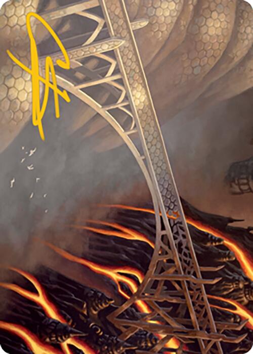 Rustvale Bridge Art Card (Gold-Stamped Signature) [Modern Horizons 2 Art Series] | Cards and Coasters CA