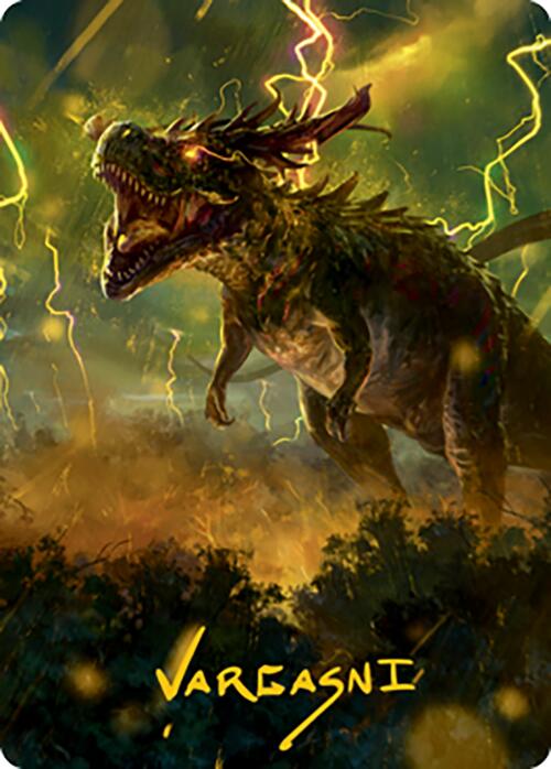 Thrasta, Tempest's Roar Art Card (42) (Gold-Stamped Signature) [Modern Horizons 2 Art Series] | Cards and Coasters CA