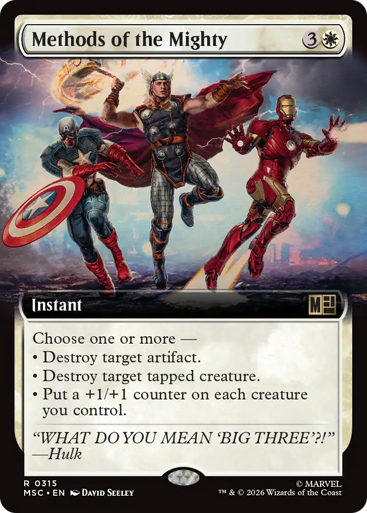 Methods of the Mighty (Extended Art) [Marvel Super Heroes Commander] | Cards and Coasters CA