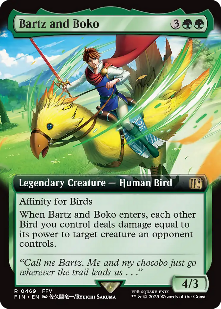Bartz and Boko (Extended Art) [FINAL FANTASY] | Cards and Coasters CA