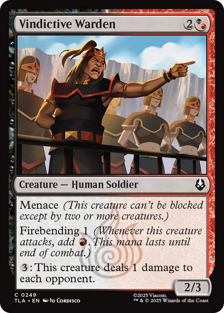 Vindictive Warden [Avatar: The Last Airbender] | Cards and Coasters CA