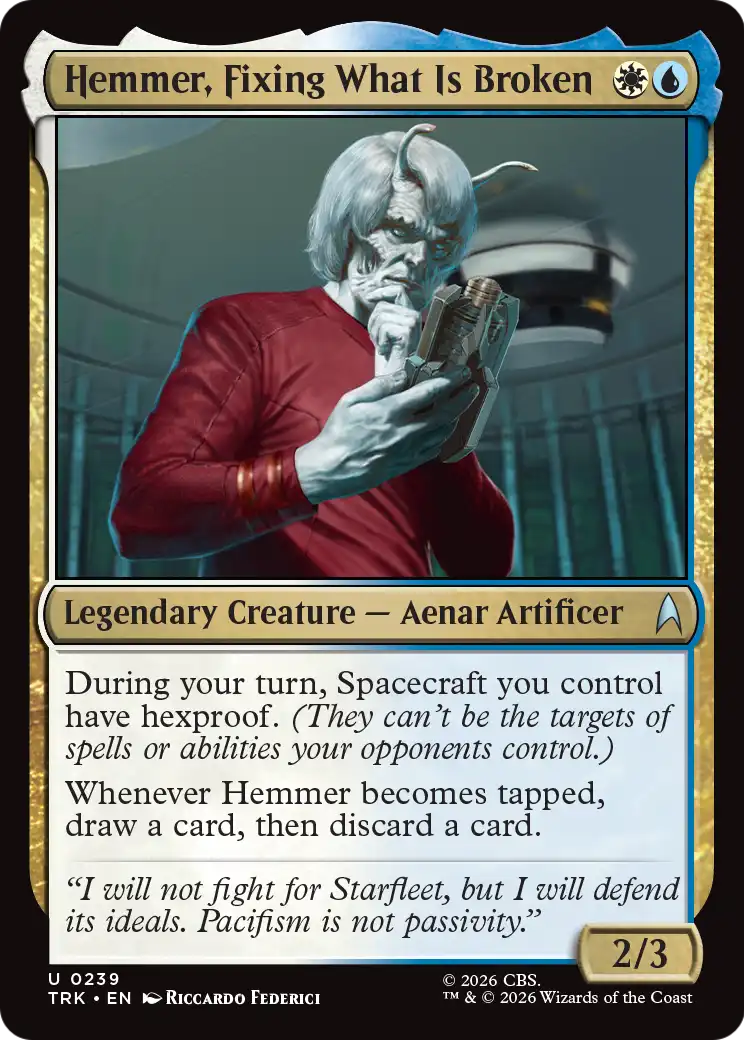 Hemmer, Fixing What Is Broken [Star Trek] | Cards and Coasters CA