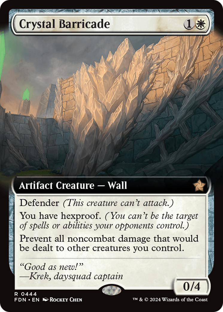 Crystal Barricade (Extended Art) [Foundations] | Cards and Coasters CA