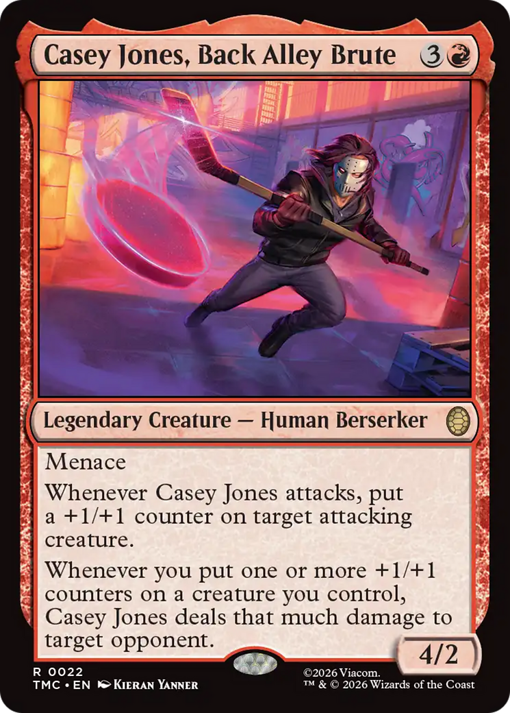 Casey Jones, Back Alley Brute [Teenage Mutant Ninja Turtles Commander] | Cards and Coasters CA