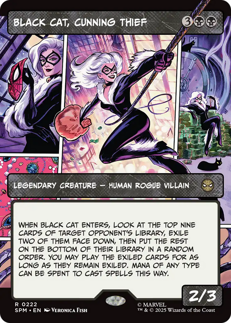 Black Cat, Cunning Thief (Borderless) [Marvel's Spider-Man] | Cards and Coasters CA