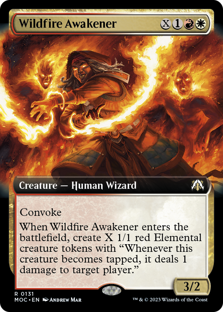 Wildfire Awakener (Extended Art) [March of the Machine Commander] | Cards and Coasters CA