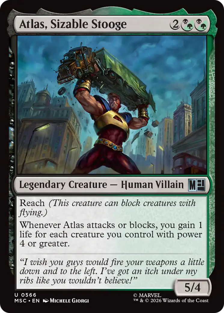 Atlas, Sizable Stooge [Marvel Super Heroes] | Cards and Coasters CA