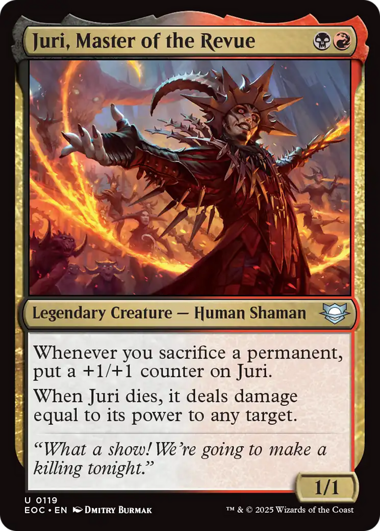 Juri, Master of the Revue [Edge of Eternities Commander] | Cards and Coasters CA