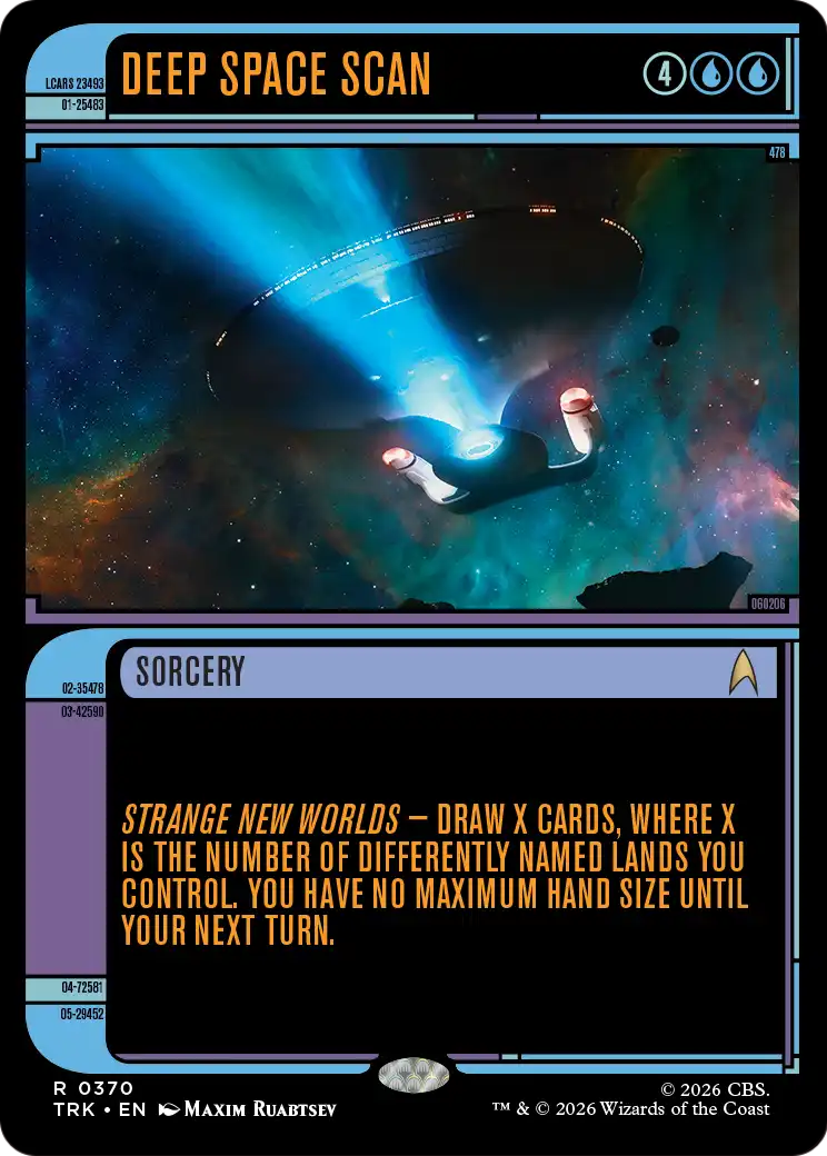 Deep Space Scan (Showcase) [Star Trek] | Cards and Coasters CA