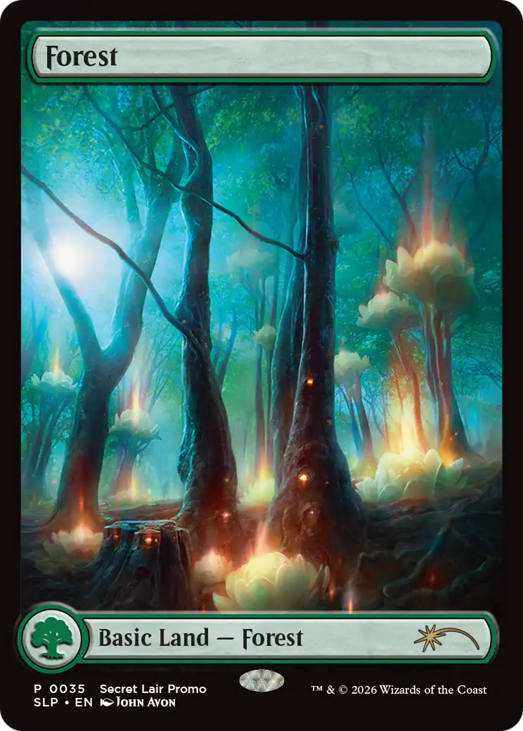 Forest (0035) [Secret Lair Showdown] | Cards and Coasters CA
