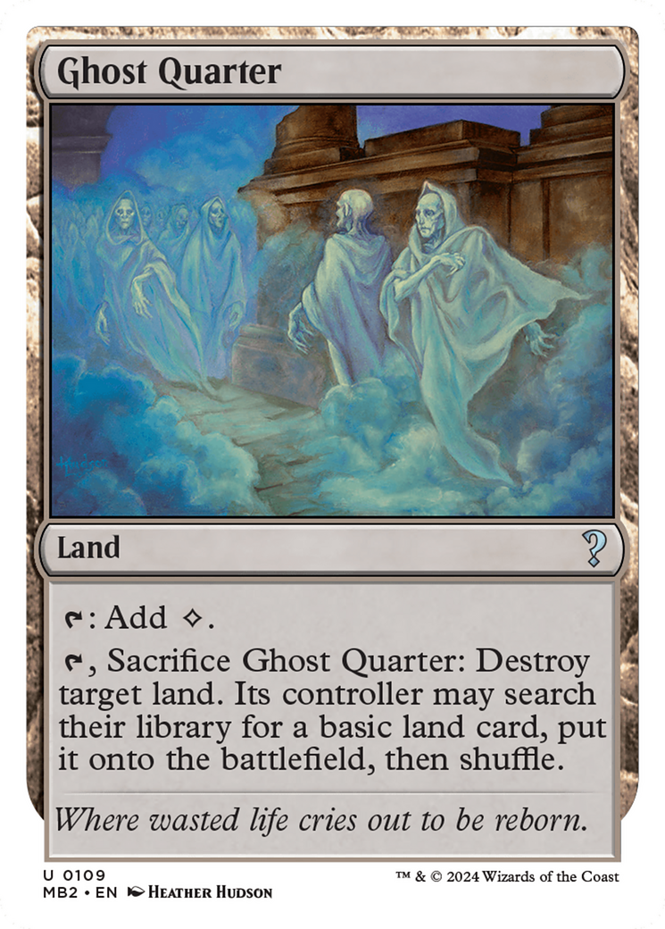 Ghost Quarter (White Border) [Mystery Booster 2] | Cards and Coasters CA