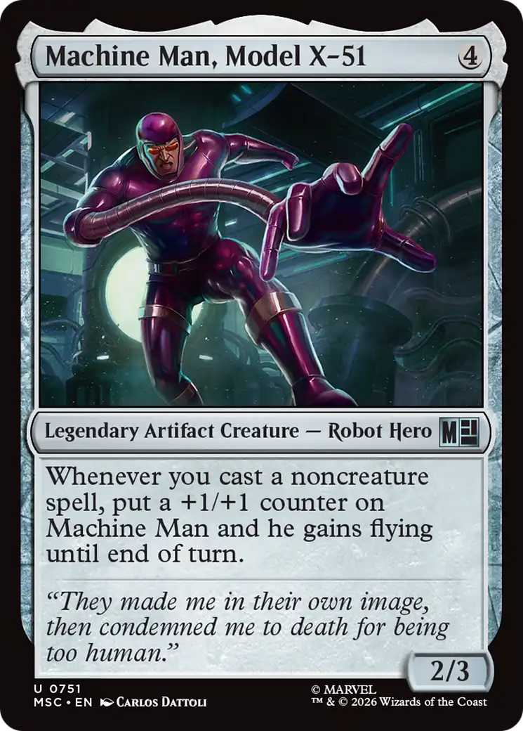 Machine Man, Model X-51 [Marvel Super Heroes Commander] | Cards and Coasters CA