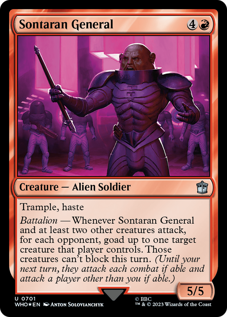 Sontaran General (Surge Foil) [Doctor Who] | Cards and Coasters CA